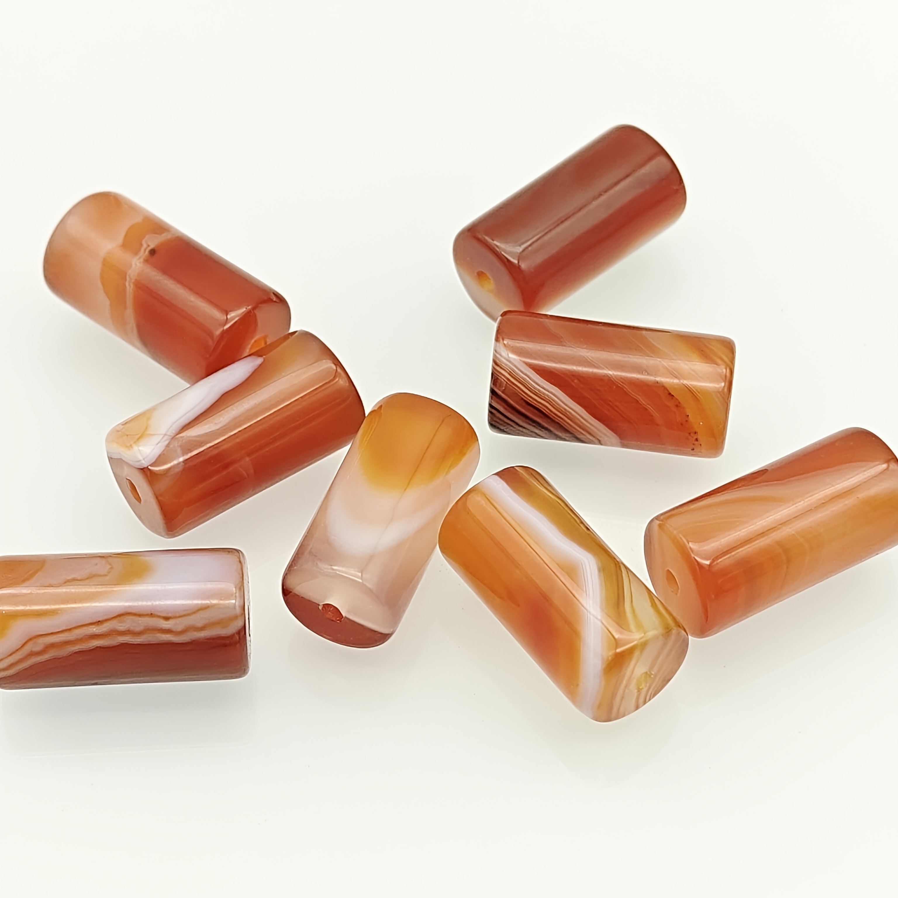 Coffee-Colored Agate Beads for Jewelry Creation
